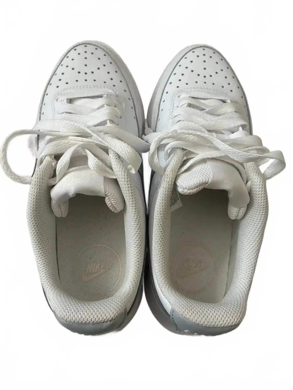 Nike Court Vision Alta Platform White/Grey Platform Sneakers Size 6.5
